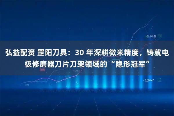 弘益配资 罡阳刀具:30 年深耕微米精度,铸就电极修磨器刀片刀架领域的 “隐形冠军”